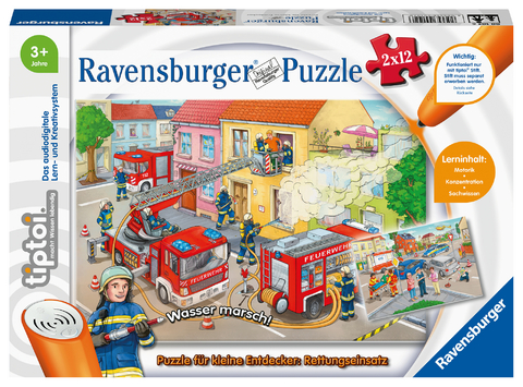 Ravensburger tiptoi 00102 Puzzle für kleine Entdecker: Rettungseinsatz, Puzzle für Kinder ab 3 Jahren, für 1 Spieler