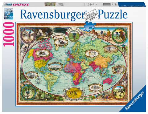 Ravensburger Puzzle - Mit dem Fahrrad um die Welt - 1000 Teile