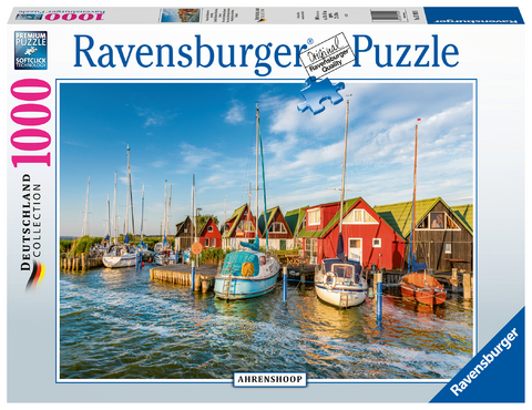 Ravensburger Puzzle - Romantische Hafenwelt von Ahrenshoop - Deutschland Collection 1000 Teile