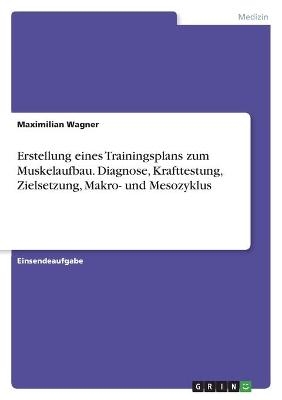 Erstellung eines Trainingsplans zum Muskelaufbau. Diagnose, Krafttestung, Zielsetzung, Makro- und Mesozyklus - Maximilian Wagner