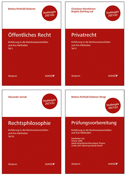 PAKET: Prüfungsvorbereitung + Einführung in die Rechtswissenschaften und ihre Methoden: Tl. I + Tl. II + Tl. III - Bettina Perthold-Stoitzner, Christiane Wendehorst, Brigitta Zöchling-Jud, Alexander Somek