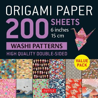 Origami Paper 200 sheets Washi Patterns 6" (15 cm) - 