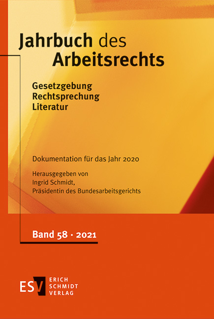 Jahrbuch des Arbeitsrechts. Gesetzgebung - Rechtsprechung - Literatur.... / Jahrbuch des Arbeitsrechts - 