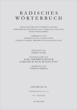 Badisches Wörterbuch / Badisches Wörterbuch. Band V/Lieferung 86 - 