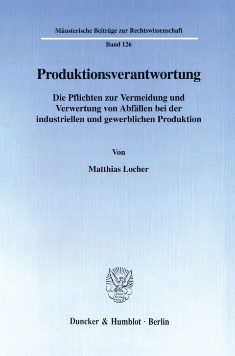 Produktionsverantwortung. - Matthias Locher