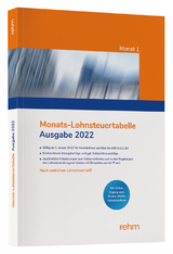 Monats-Lohnsteuertabelle 2022 - 