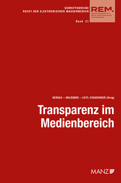 Transparenz im Medienbereich Aktuelle Fragen der Umsetzung - 