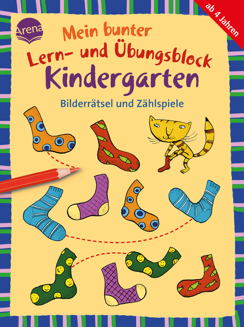 Mein bunter Lern- und Übungsblock Kindergarten. Bilderrätsel und Zählspiele - Friederike Barnhusen