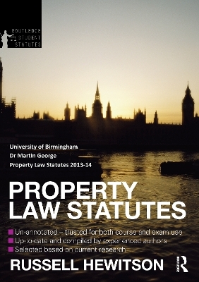 Property Law Statutes - Russell Hewitson