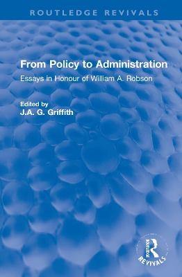 From Policy to Administration - 