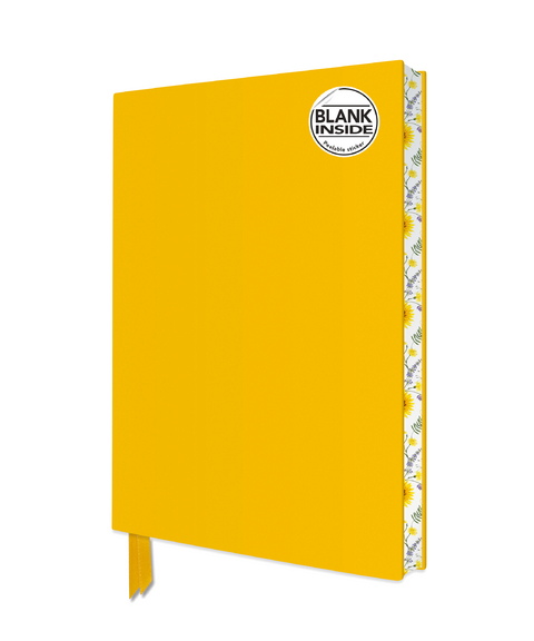 Sunny Yellow Blank Artisan Notebook (Flame Tree Journals) - 