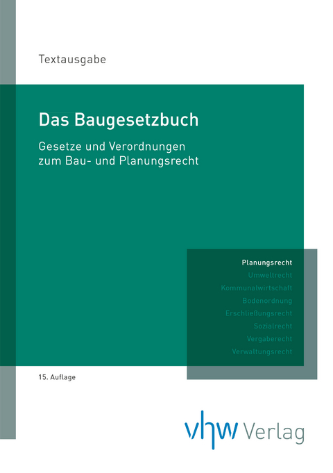 Das Baugesetzbuch - Synopse Textausgabe