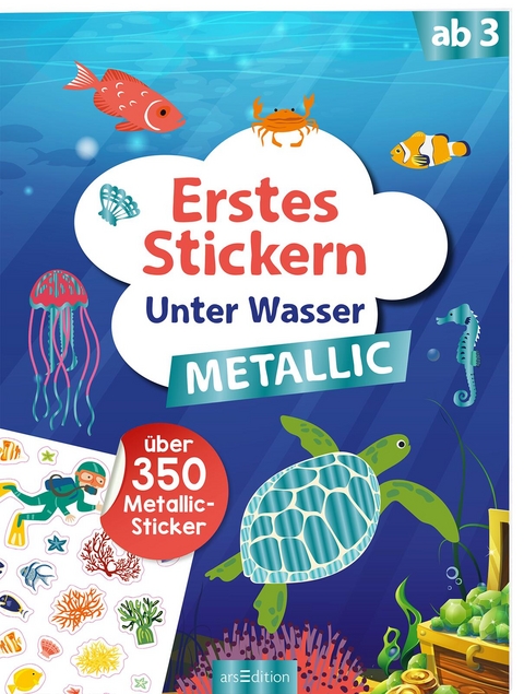 Erstes Stickern Metallic – Unter Wasser