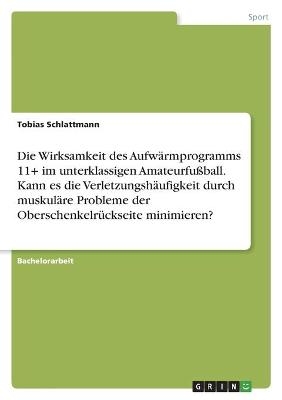 Die Wirksamkeit des AufwÃ¤rmprogramms 11+ im unterklassigen AmateurfuÃball. Kann es die VerletzungshÃ¤ufigkeit durch muskulÃ¤re Probleme der OberschenkelrÃ¼ckseite minimieren? - Tobias Schlattmann