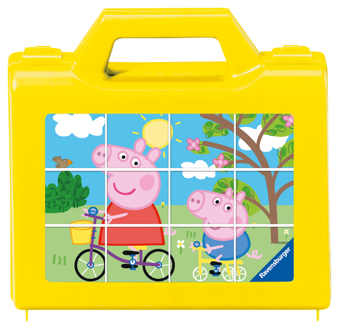 Ravensburger Kinderpuzzle 05576 - Spaß mit Peppa - 12 Teile Peppa Pig Würfelpuzzle für Kinder ab 4 Jahren