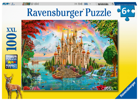 Ravensburger Kinderpuzzle - Märchenhaftes Schloss - 100 Teile Puzzle für Kinder ab 6 Jahren