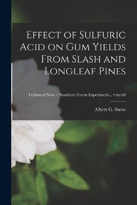 Effect of Sulfuric Acid on Gum Yields From Slash and Longleaf Pines; no.68 - 