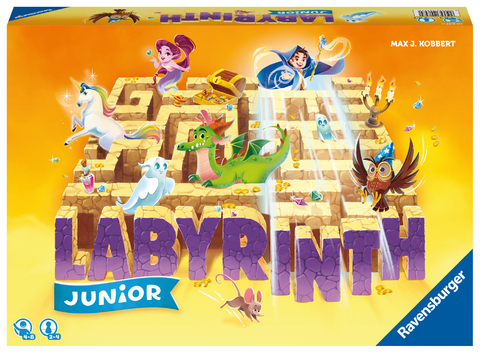 Ravensburger Kinderspiel 20847 - Junior Labyrinth - Familienklassiker für die Kleinen, Spiel für Kinder ab 4 Jahren - Gesellschaftspiel geeignet für 2-4 Spieler, Junior-Ausgabe - Max J. Kobbert