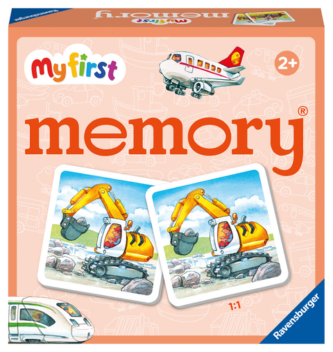 Ravensburger - 20878 - My first memory® Fahrzeuge, Merk- und Suchspiel mit extra großen Bildkarten für Kinder ab 2 Jahren - William H. Hurter