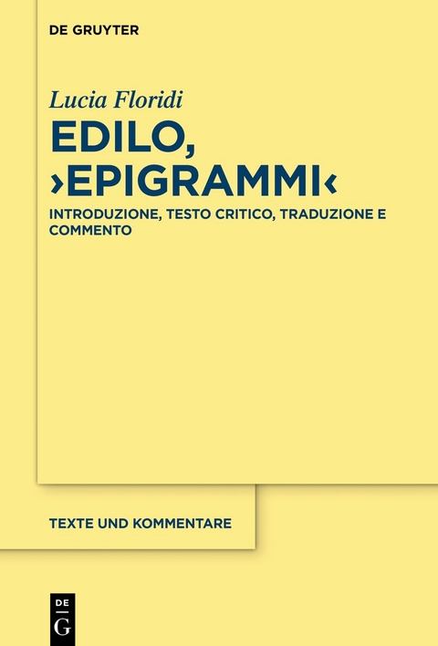 Edilo, ›Epigrammi‹ - Lucia Floridi