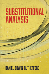 Substitutional Analysis -  Daniel  Edwin Rutherford