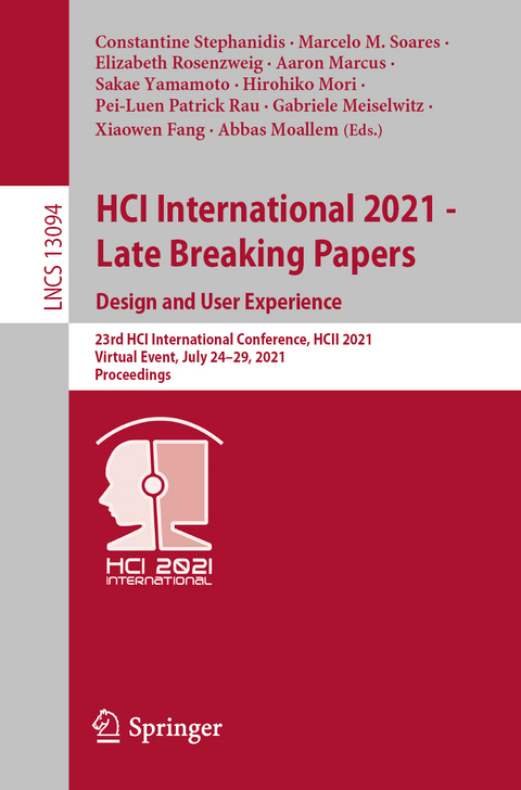 HCI International 2021 - Late Breaking Papers: Design and User Experience - 