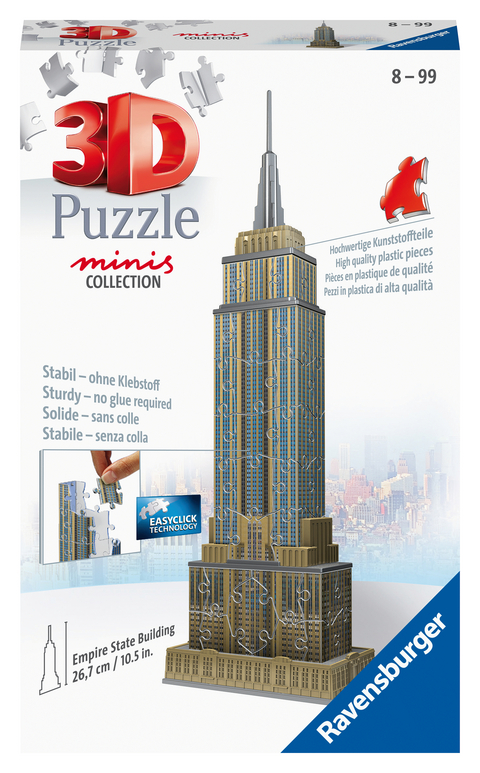 Ravensburger 3D Puzzle 11271 - Mini Empire State Building - 54 Teile - ab 8 Jahren