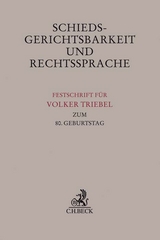 Schiedsgerichtsbarkeit und Rechtssprache - 