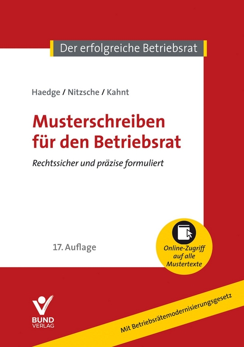 Musterschreiben für den Betriebsrat - Thomas Haedge, Thomas Nitzsche, Claudio Kahnt