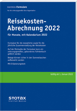 Reisekosten-Abrechnung 2022 mit Kalendarium - 