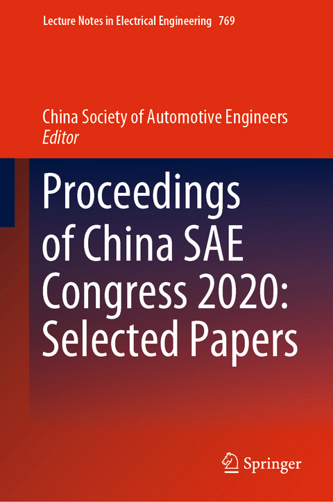 Proceedings of China SAE Congress 2020: Selected Papers - 