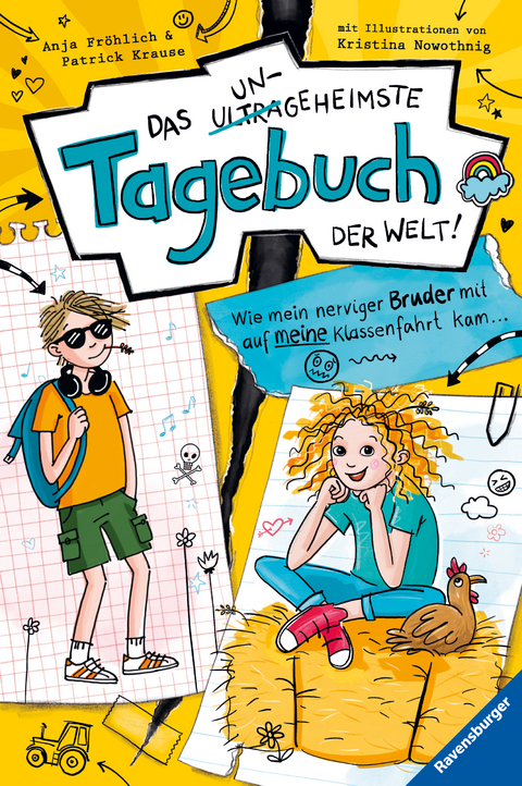 Das ungeheimste Tagebuch der Welt!, Band 3: Wie mein nerviger Bruder mit auf meine Klassenfahrt kam … (Comic-Roman aus zwei Perspektiven für Kinder ab 10 Jahren) - Anja Fröhlich, Patrick Krause