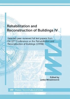 Rehabilitation and Reconstruction of Buildings IV - 