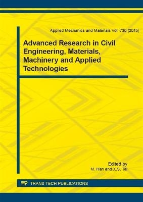 Advanced Research in Civil Engineering, Materials, Machinery and Applied Technologies - 