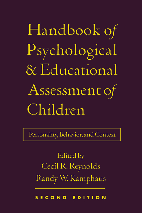 Handbook of Psychological and Educational Assessment of Children - 