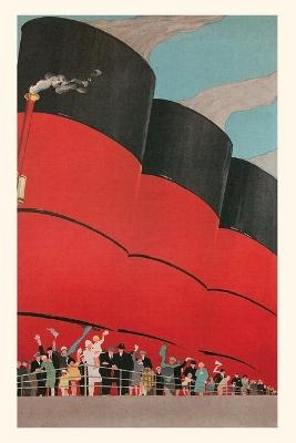 Vintage Journal Waving People with Ocean Liner Smoke Stacks