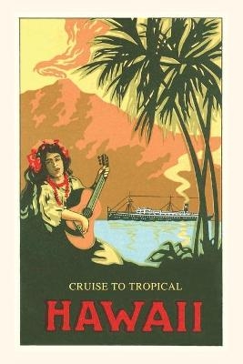 Vintage Journal Woman Playing Guitar Travel Poster