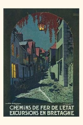 Vintage Journal Houses in Brittany, France Travel Poster