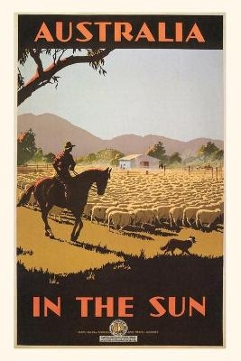 Vintage Journal Australia Sheep Travel Poster