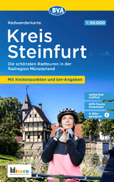 Radwanderkarte BVA Kreis Steinfurt mit Knotenpunkten und km-Angaben, 1:50.000, reiß- und wetterfest, GPS-Tracks Download, E-Bike geeignet - 