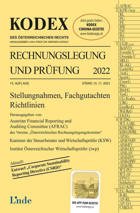 KODEX Rechnungslegung und Prüfung 2022 - Werner Gedlicka, Markus Knotek, Katharina Bakel-Auer