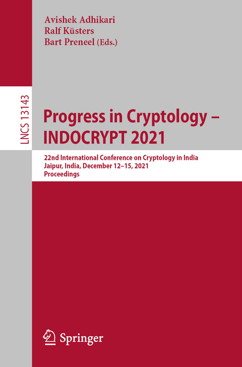 Progress in Cryptology – INDOCRYPT 2021 - 