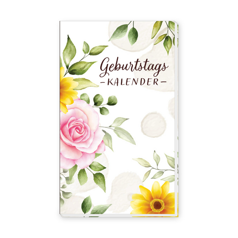 Trötsch Taschenkalender Geburtstagskalender Blumen - 