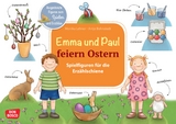 Emma und Paul feiern Ostern. Erzählschienen-Figurenset, m. 1 Beilage - Monika Lehner