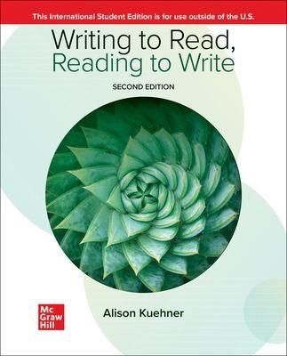 ISE Writing to Read, Reading to Write - Alison Kuehner