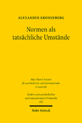 Normen als tatsächliche Umstände - Alexander Kronenberg