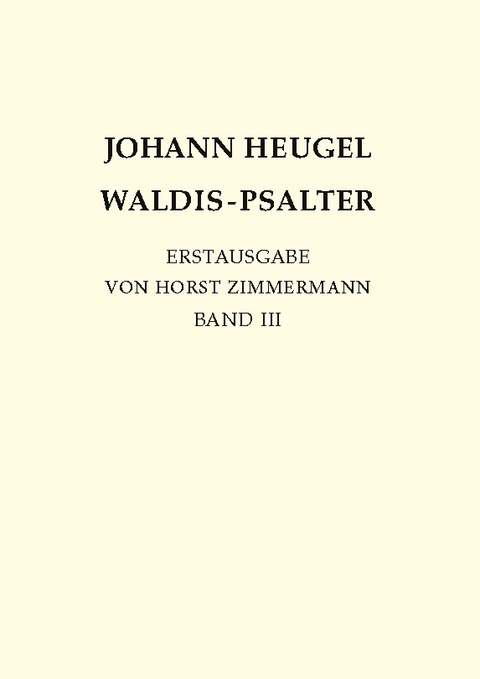 Johann Heugel: Waldis Psalter - 