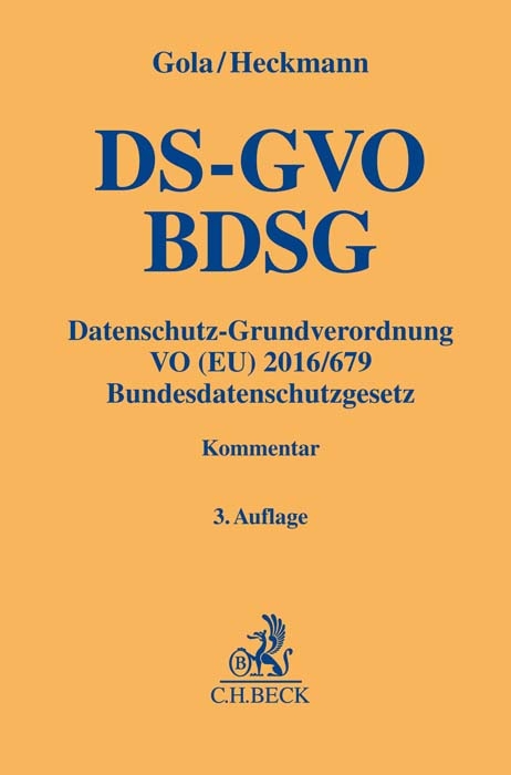 Datenschutz-Grundverordnung VO (EU) 2016/679, Bundesdatenschutzgesetz - 