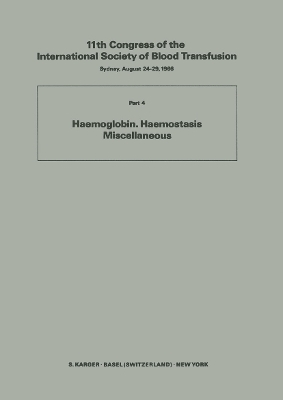 International Society of Blood Transfusion, 11th Congress 1966, Part 4 - 