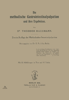 Die methodische Gastrointestinalpalpation und ihre Ergebnisse - T. Hausmann